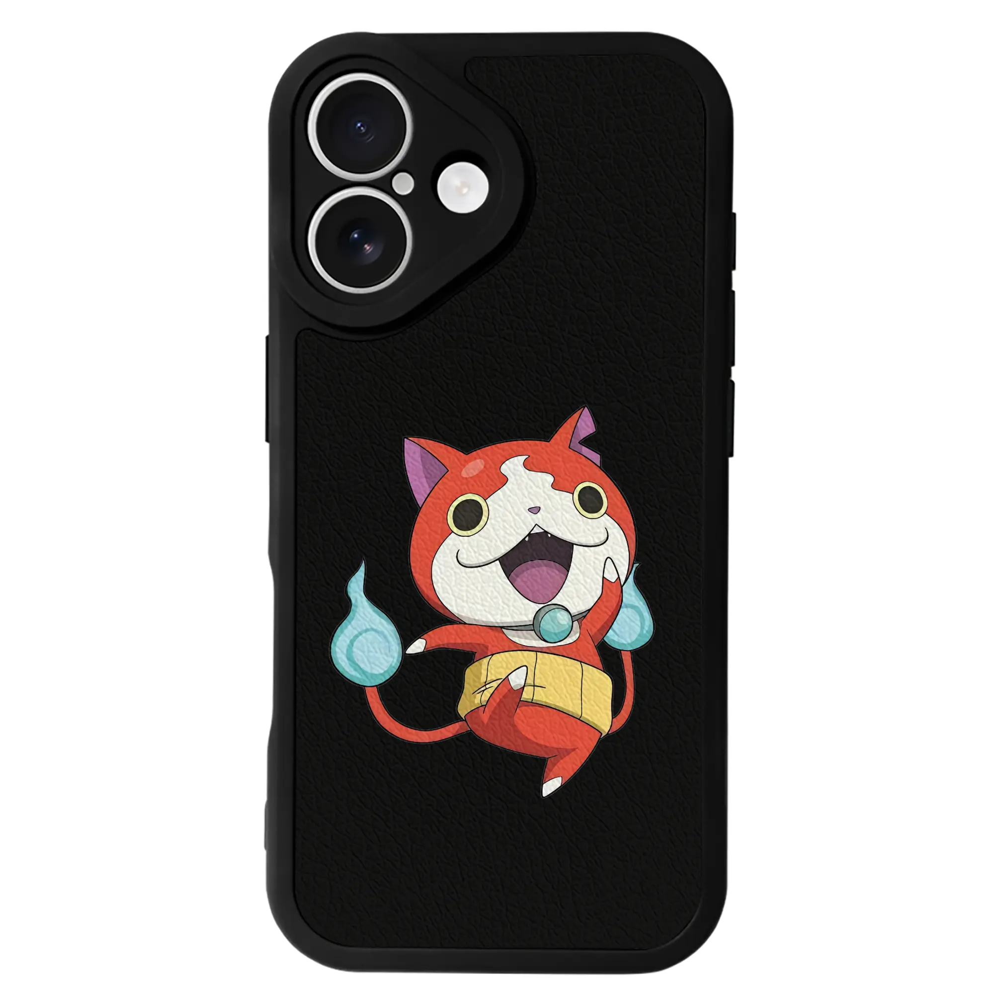 妖怪ウォッチ グッズ,ジバニャン - IPhone 16シリーズ対応 ・ シリコンスマホケース ・ レザー調 ・ 高精度フィット ・ 耐衝撃 ・ ワイヤレス充電対応 ・ 精密カット